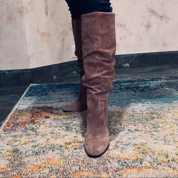 Söfft tall suede scrunch boots size 10 - Picture 6 of 6